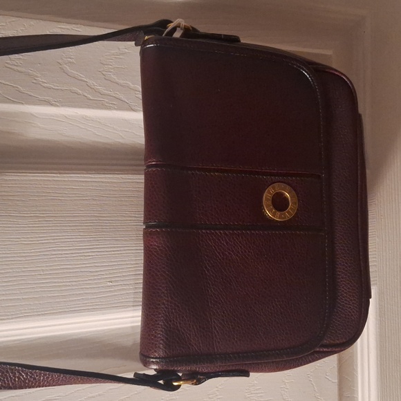 Vintage Aigner Elegant Burgundy Leather Crossbody Bag - Picture 1 of 11